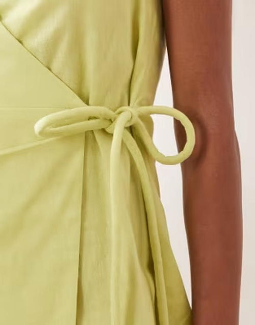 Long Sleeves, Three Quarter Sleeve Asos Design Cottonlinen Blend Halter Neck