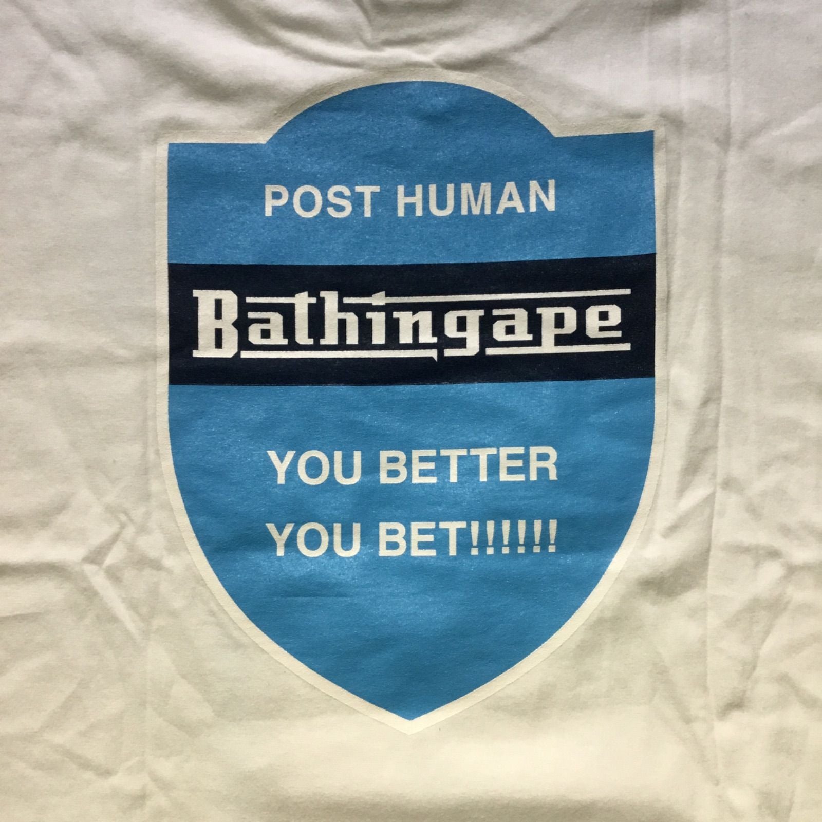 A Bathing Ape T -Shirt Number (N)Ine Dead Stock Post Human Print T-Shirt Xl