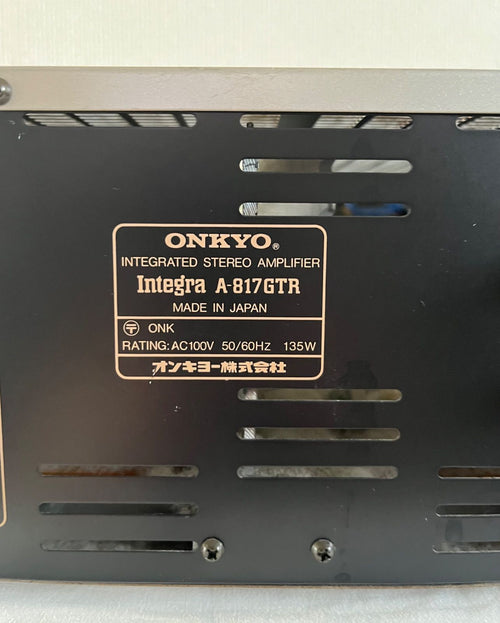 Onkyo Premium Amplifier Integra A-817Gtr