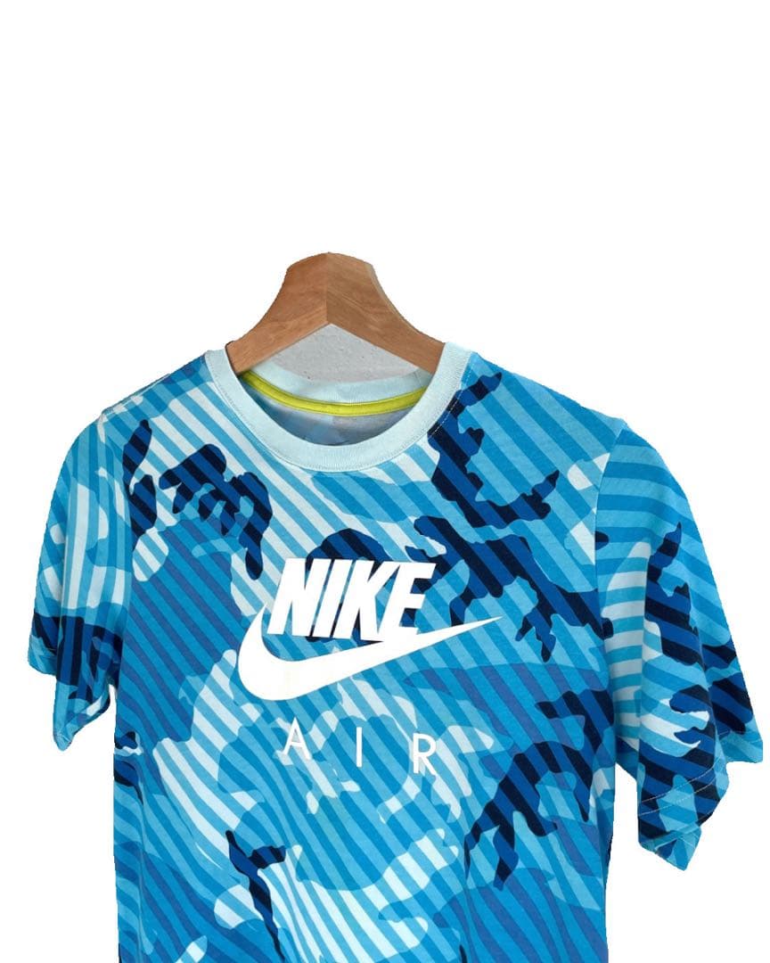 Nike T -Shirt 00 S Stripe Blue Camouflage T-Shirt