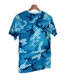 Nike T -Shirt 00 S Stripe Blue Camouflage T-Shirt