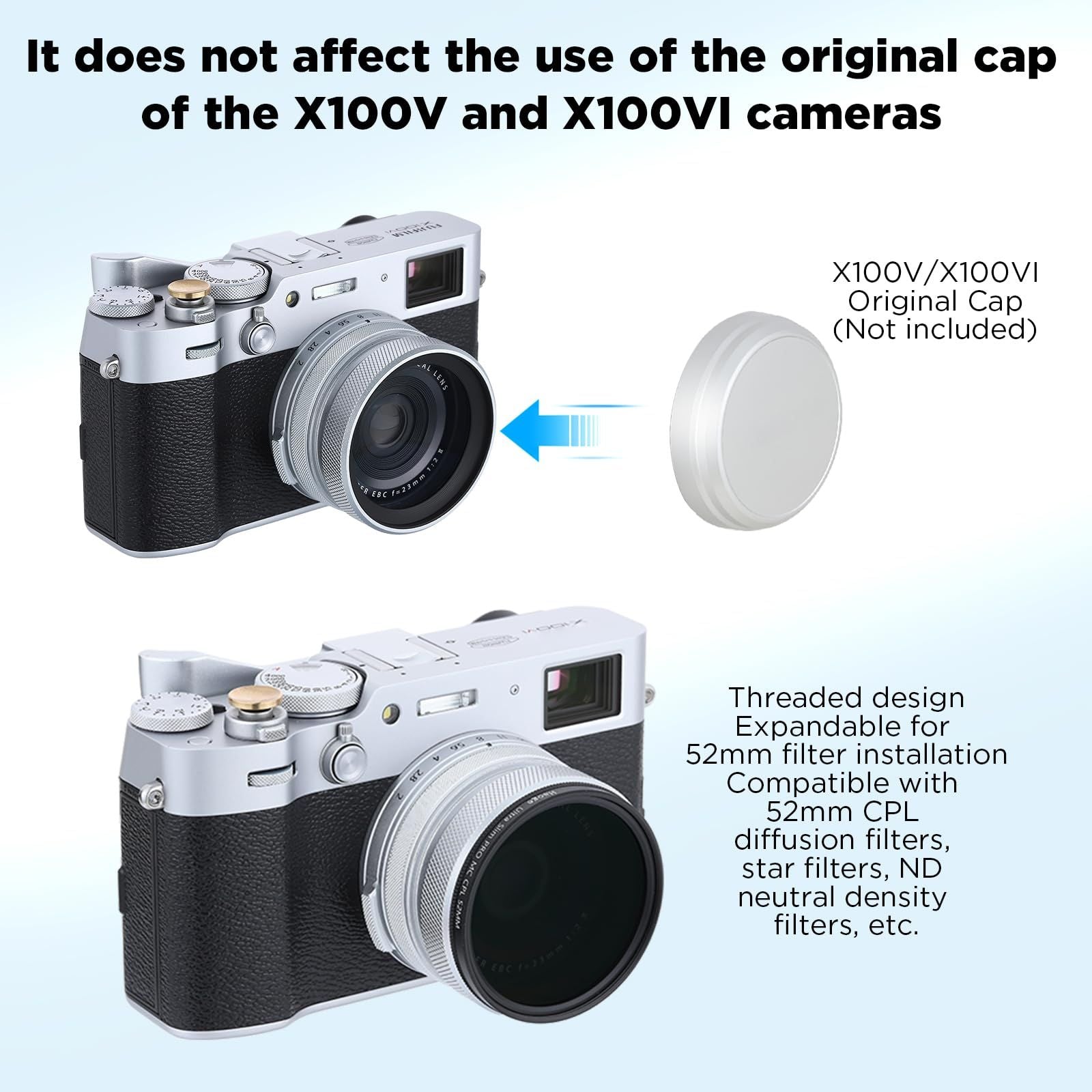 Others Haoge Luv-X54W Mc Uv Ultraviolet For Fujifilm X100Vi Fuji X100V