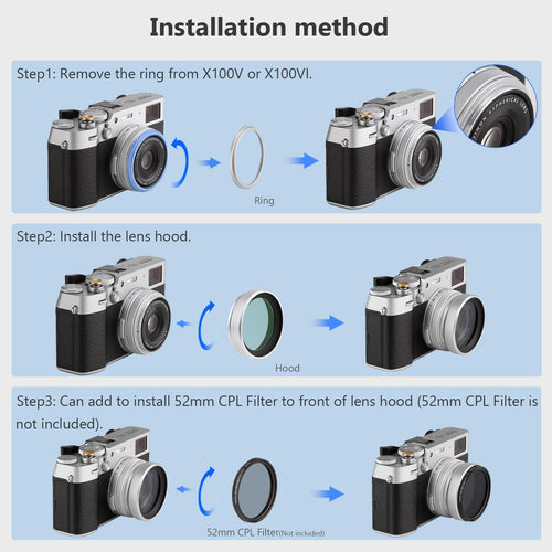Others Haoge Luv-X54W Mc Uv Ultraviolet For Fujifilm X100Vi Fuji X100V