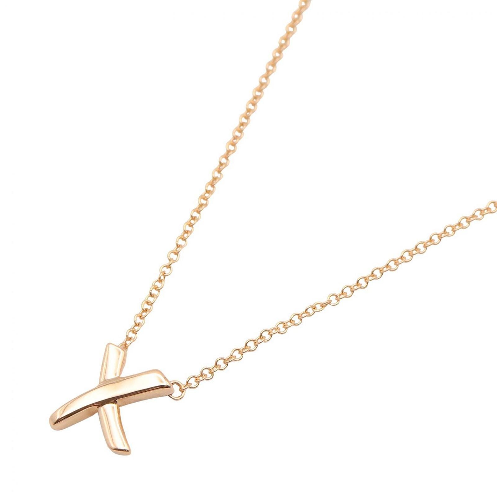 Tiffany Necklace Co 40.5 K18Pg Used A