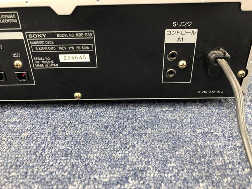 Cd Md Cassette Deck Sony Mds-S39