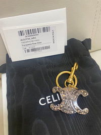 Celine Keychains Key Rings Transparent Rose Glitter
