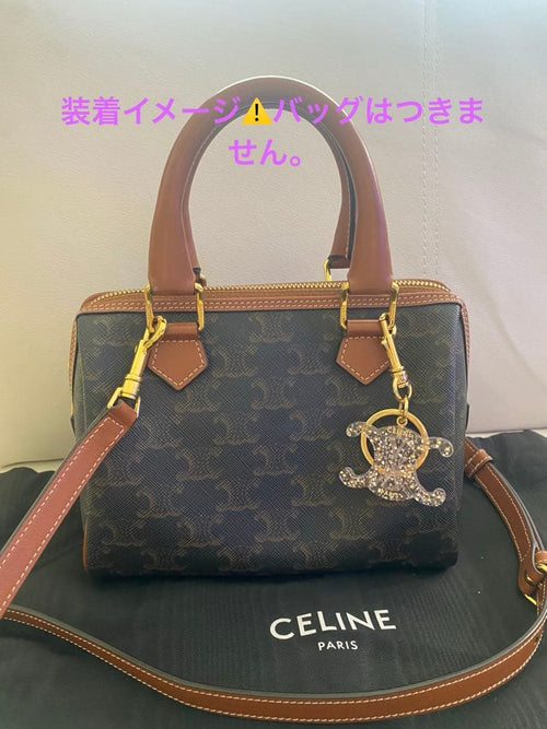 Celine Keychains Key Rings Transparent Rose Glitter