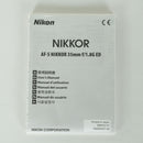 Nikon Lens (Single Focus) Af-S Nikkor F/1.8G Ed F