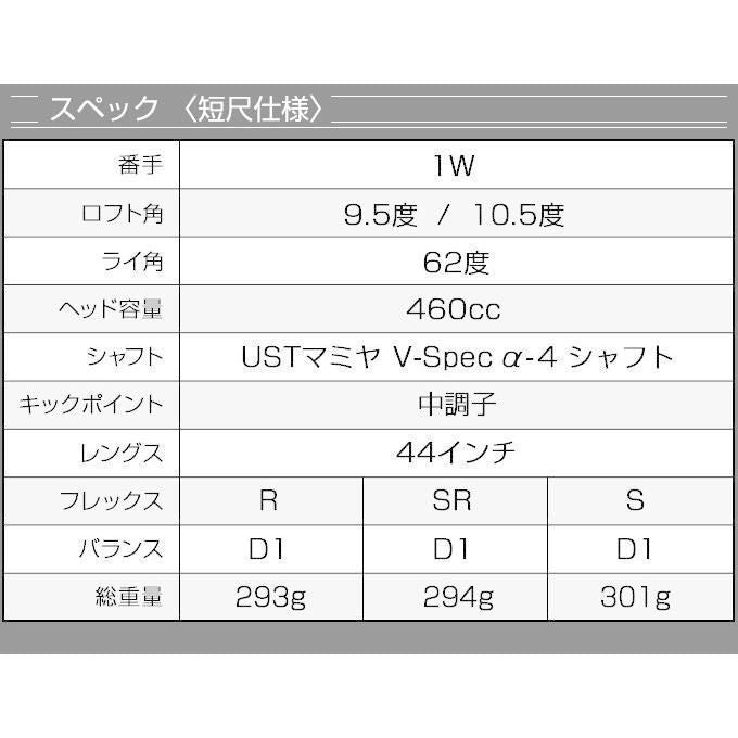 Works Golf Driver 44 Ust Vspec 9.5 10.5 R Sr S