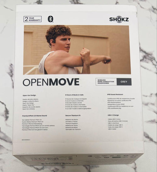 Shokz Bone-Conduction Earphones Open Move Grey S661