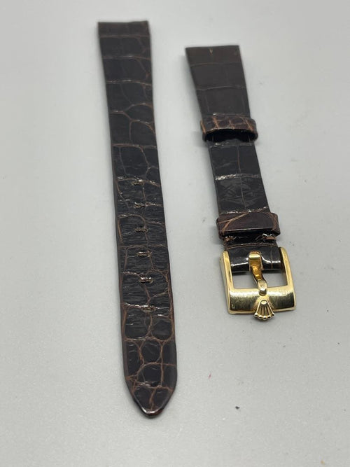 Rolex Leather Straps Lady'S K18 Yg