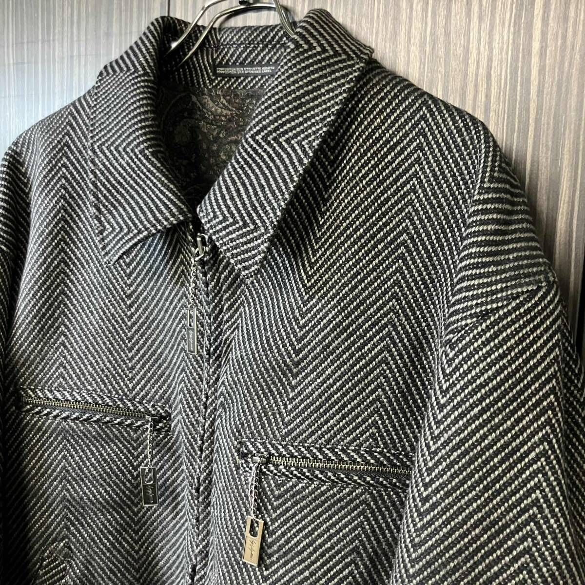 Jumper Blouson 24Aw Yohji Yamamoto Pour Homme W/L Large Herringbone Hem Fringe