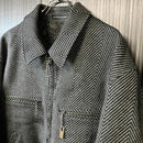 Jumper Blouson 24Aw Yohji Yamamoto Pour Homme W/L Large Herringbone Hem Fringe