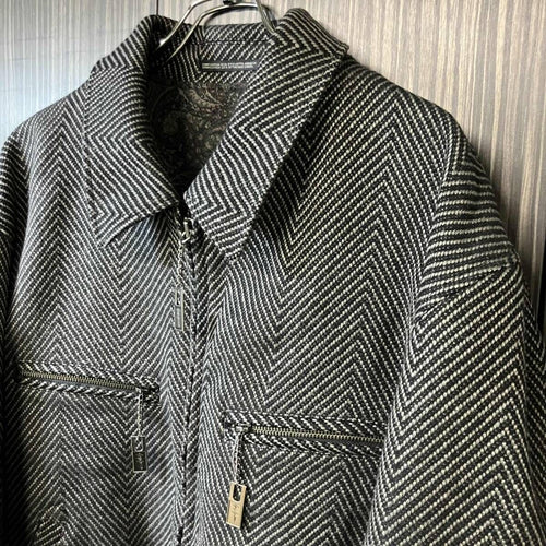 Jumper Blouson 24Aw Yohji Yamamoto Pour Homme W/L Large Herringbone Hem Fringe