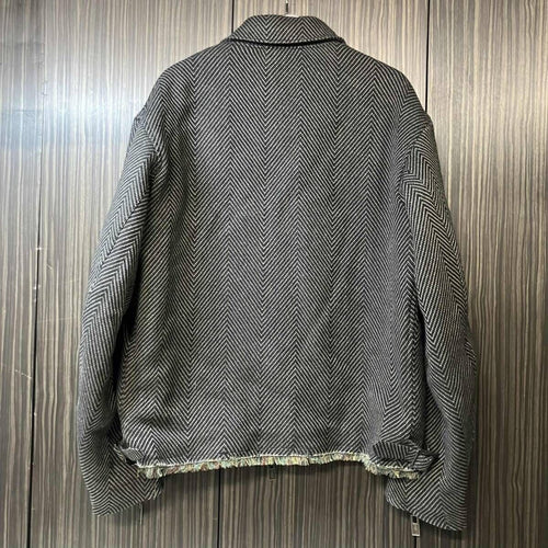 Jumper Blouson 24Aw Yohji Yamamoto Pour Homme W/L Large Herringbone Hem Fringe
