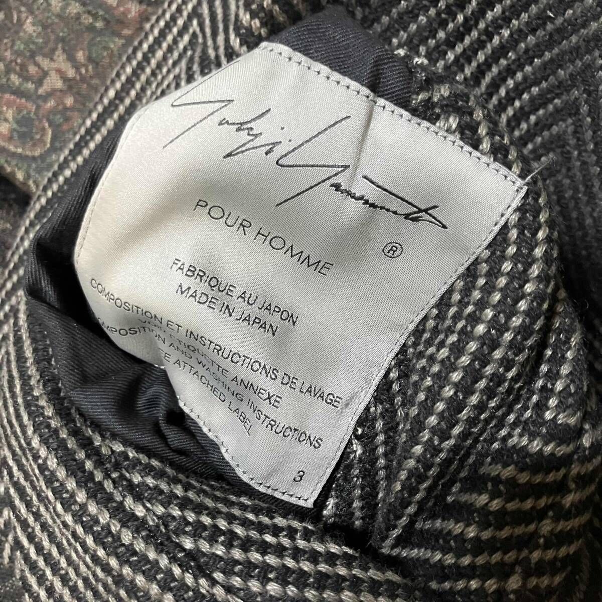 Jumper Blouson 24Aw Yohji Yamamoto Pour Homme W/L Large Herringbone Hem Fringe