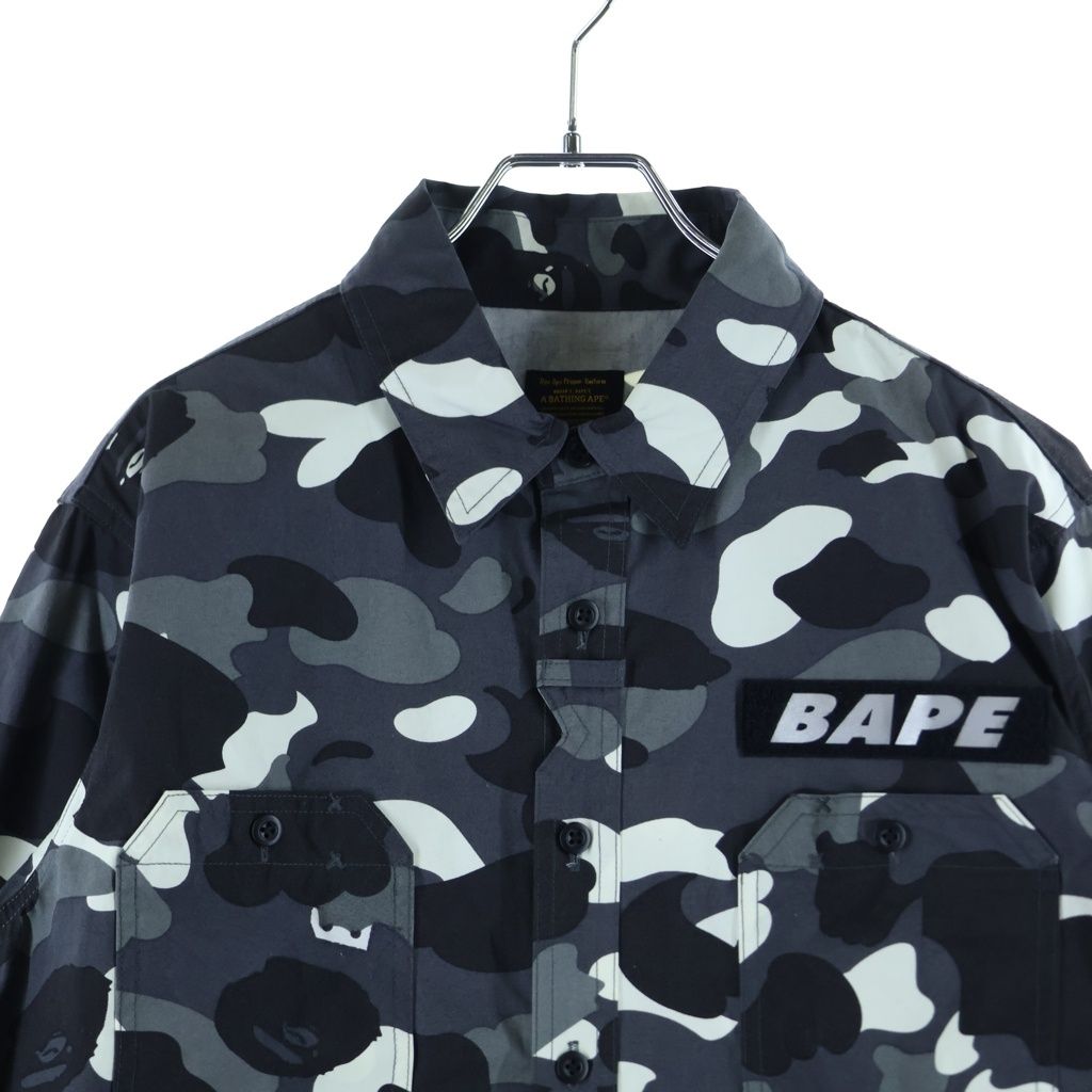 A Bathing Ape 7 Minutes, Long -Sleeved Cut -And -Sew Bape Black Camo Sleeve