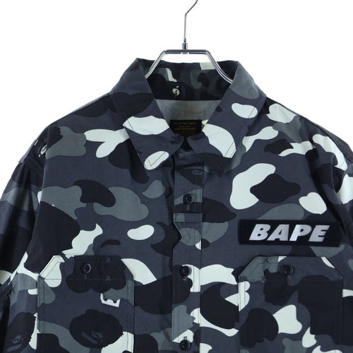 A Bathing Ape 7 Minutes, Long -Sleeved Cut -And -Sew Bape Black Camo Sleeve