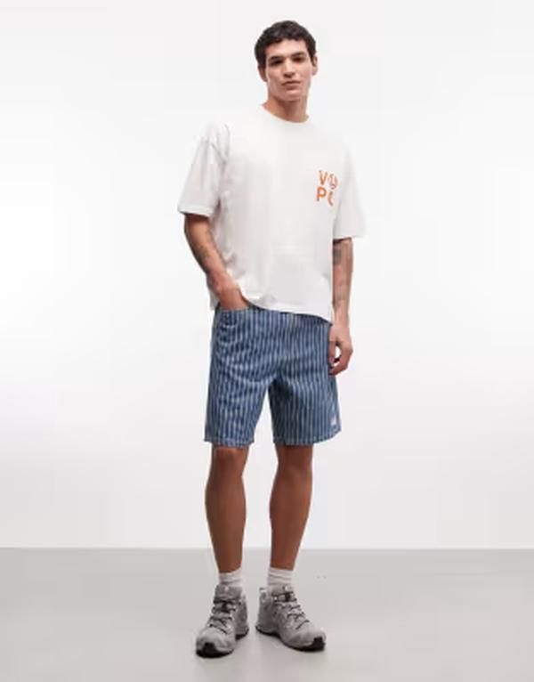 A Bathing Ape Others Aape By Now Stripedenim Jorts And Multi