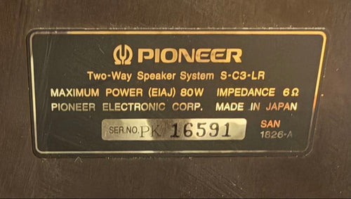 Pioneer Speakers S-C3-Lr