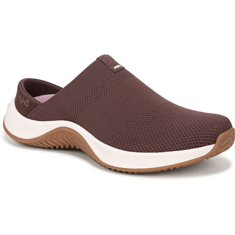Sandals Ryka Encore Womens Knit Slipon Mules Chicory Brown