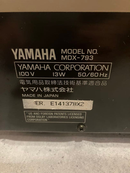 Yamaha Cd Md Cassette Deck Mdx-793