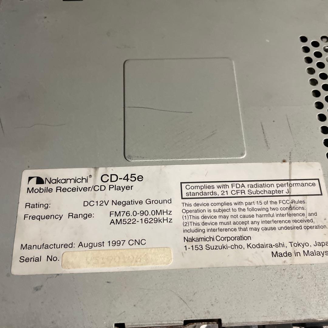 Nakamichi Tuner Cd-45E