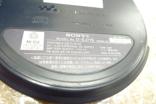 Portable Cd Player Sony Walkman D-Ej775 Gm0603