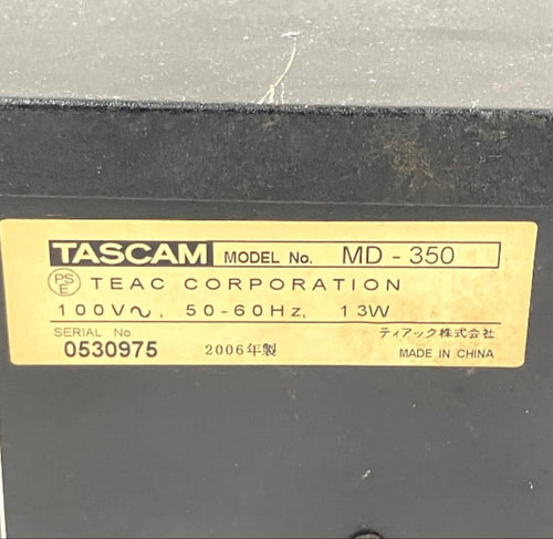 Tascam Cd Md Cassette Deck Md-350