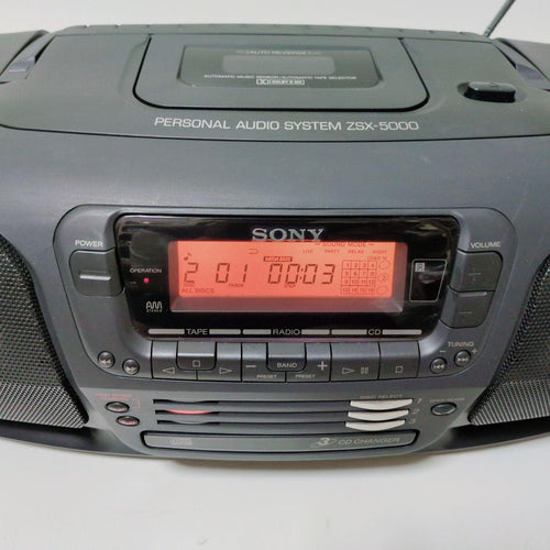 Sony Cd, Md Cassette Decks Zsx-5000 3Cd Changer
