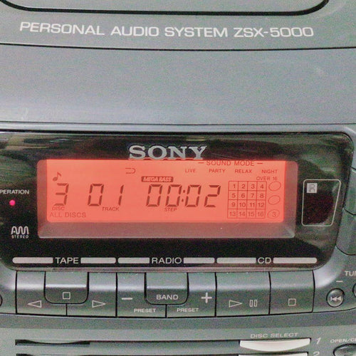 Sony Cd, Md Cassette Decks Zsx-5000 3Cd Changer