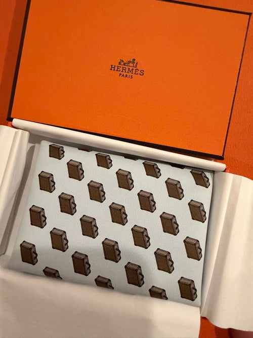 Hermes Card Cases Herm S (Bleu Brume)