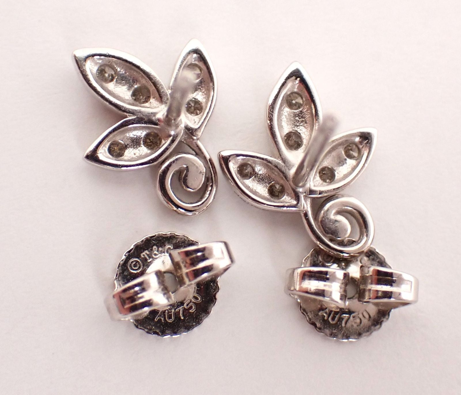 Tiffany Earrings (For Both Ears) Tiffany&Co.( K18 750Wg 2.3G
