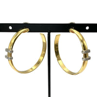 Omega Earrings (For Both Ears) K18Yg 12.4G 925