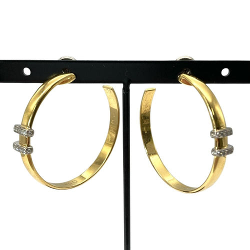 Omega Earrings (For Both Ears) K18Yg 12.4G 925