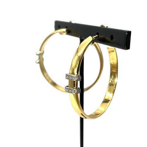 Omega Earrings (For Both Ears) K18Yg 12.4G 925