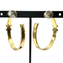 Omega Earrings (For Both Ears) K18Yg 12.4G 925
