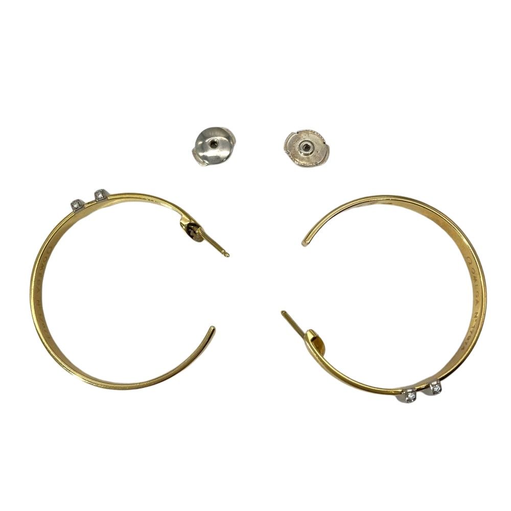 Omega Earrings (For Both Ears) K18Yg 12.4G 925