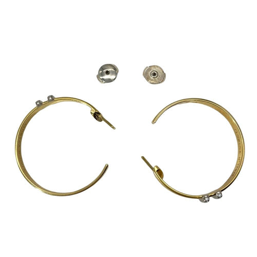 Omega Earrings (For Both Ears) K18Yg 12.4G 925