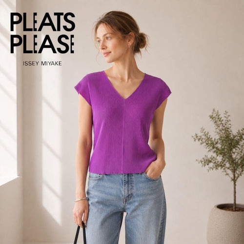 Pleats Please Short-Sleeve Issey Miyake