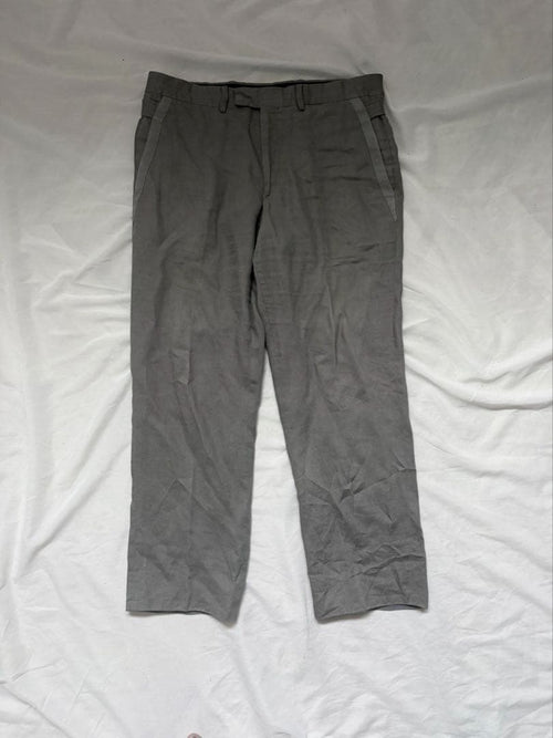 Hermes Slacks Linen Wide Light Gray