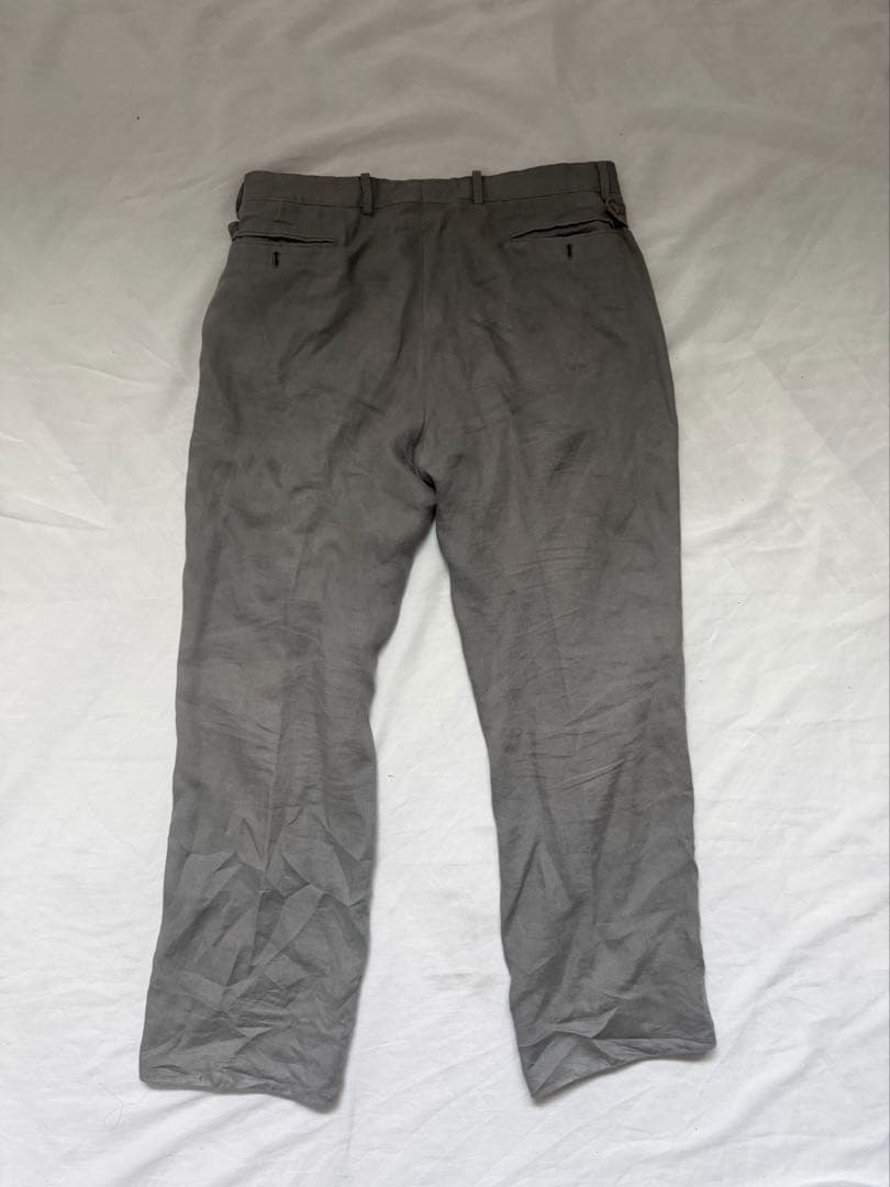 Hermes Slacks Linen Wide Light Gray