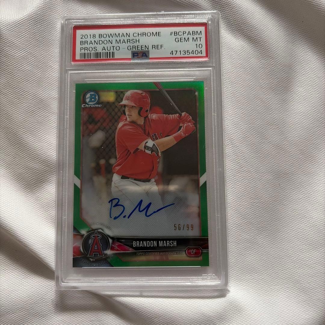 Mlb 2018 Bowman Chrome Brandon Marsh Psa 10