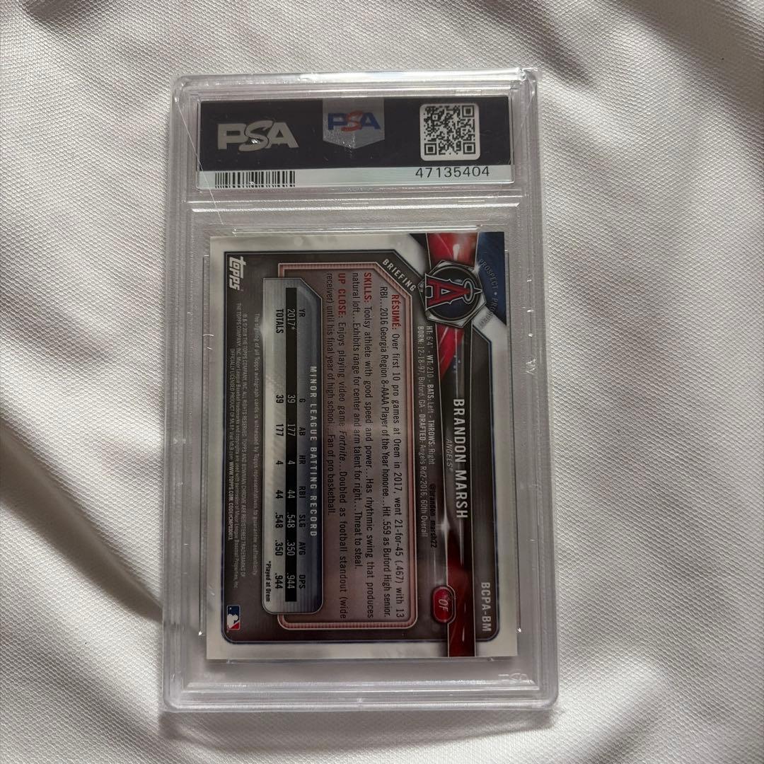 Mlb 2018 Bowman Chrome Brandon Marsh Psa 10