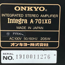 Premium Amplifier Onkyo Integra A-701Xg Ac 100V 205W F11464056