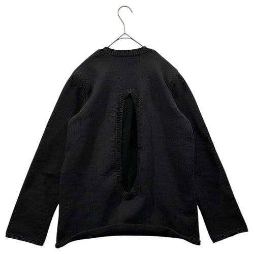 Comme Des Garcons Long Sleeve 21Aw Back Open Crew Neck Poly/Cotton Knit Gh-N004