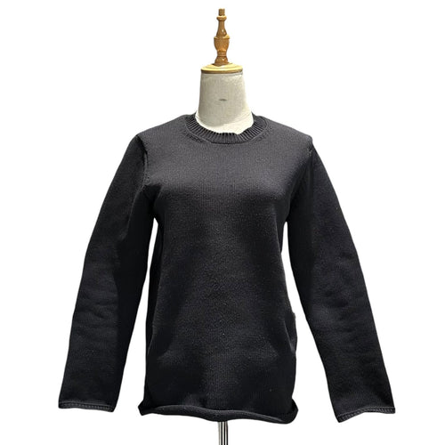 Comme Des Garcons Long Sleeve 21Aw Back Open Crew Neck Poly/Cotton Knit Gh-N004