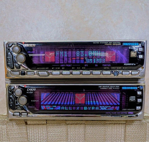 Decks, Players Changers Kenwood 1Din+1Din Cd/Md M909/D909