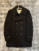 Blue Work Peacort Wool Coat