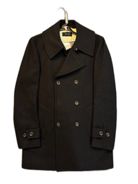 Blue Work Peacort Wool Coat